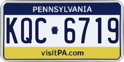PA license plate KQC6719