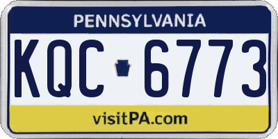 PA license plate KQC6773