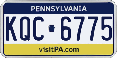 PA license plate KQC6775