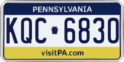 PA license plate KQC6830