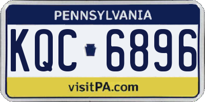 PA license plate KQC6896