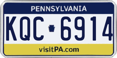 PA license plate KQC6914