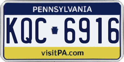 PA license plate KQC6916