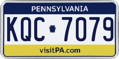 PA license plate KQC7079