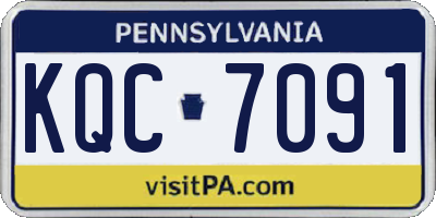 PA license plate KQC7091