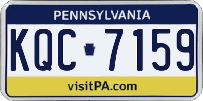 PA license plate KQC7159