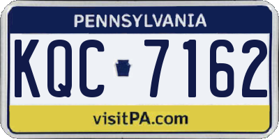 PA license plate KQC7162