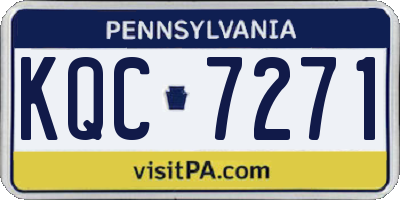 PA license plate KQC7271