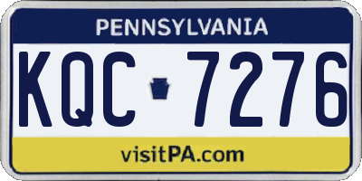 PA license plate KQC7276