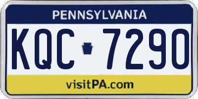 PA license plate KQC7290