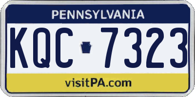 PA license plate KQC7323