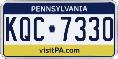 PA license plate KQC7330