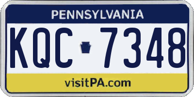 PA license plate KQC7348