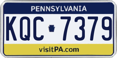 PA license plate KQC7379