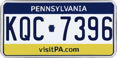 PA license plate KQC7396