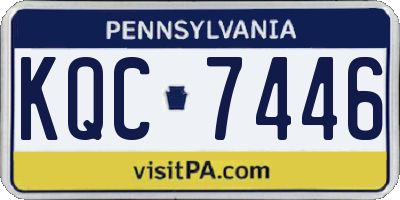 PA license plate KQC7446
