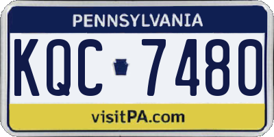 PA license plate KQC7480