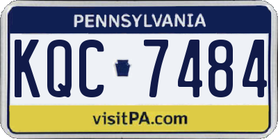 PA license plate KQC7484