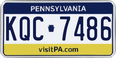 PA license plate KQC7486