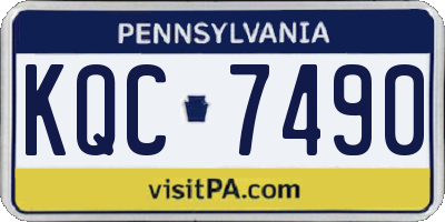 PA license plate KQC7490