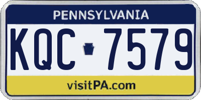 PA license plate KQC7579