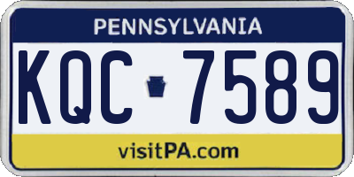 PA license plate KQC7589