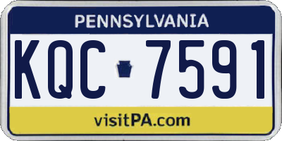PA license plate KQC7591