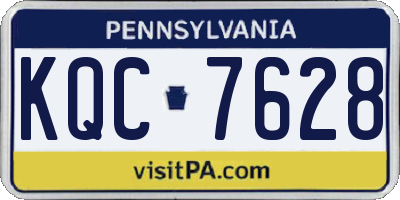 PA license plate KQC7628