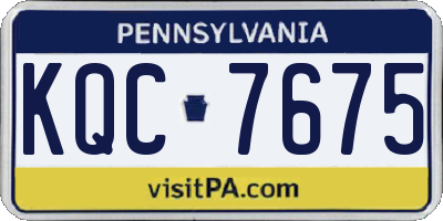 PA license plate KQC7675