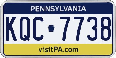 PA license plate KQC7738