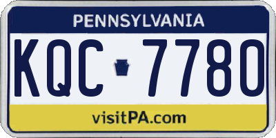 PA license plate KQC7780