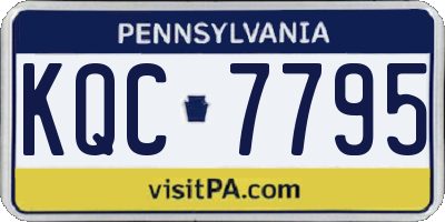 PA license plate KQC7795