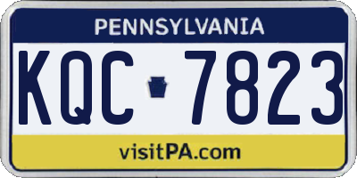 PA license plate KQC7823