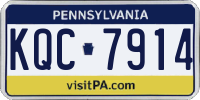 PA license plate KQC7914