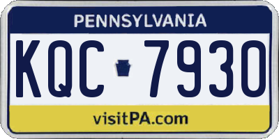 PA license plate KQC7930