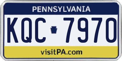 PA license plate KQC7970