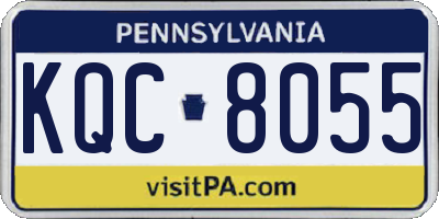 PA license plate KQC8055