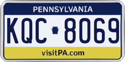 PA license plate KQC8069