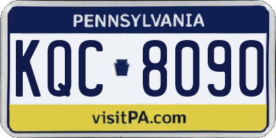 PA license plate KQC8090