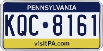 PA license plate KQC8161