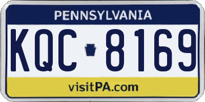 PA license plate KQC8169