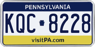 PA license plate KQC8228
