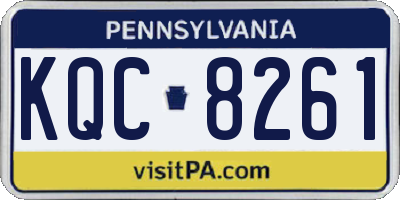 PA license plate KQC8261