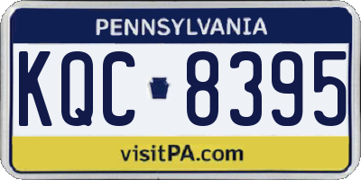 PA license plate KQC8395