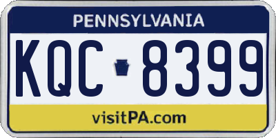 PA license plate KQC8399