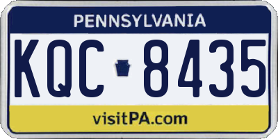 PA license plate KQC8435