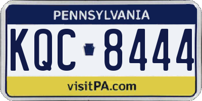 PA license plate KQC8444