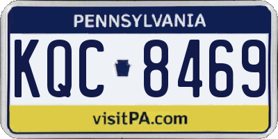 PA license plate KQC8469