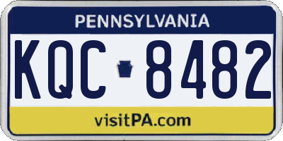 PA license plate KQC8482