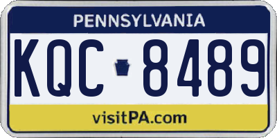PA license plate KQC8489